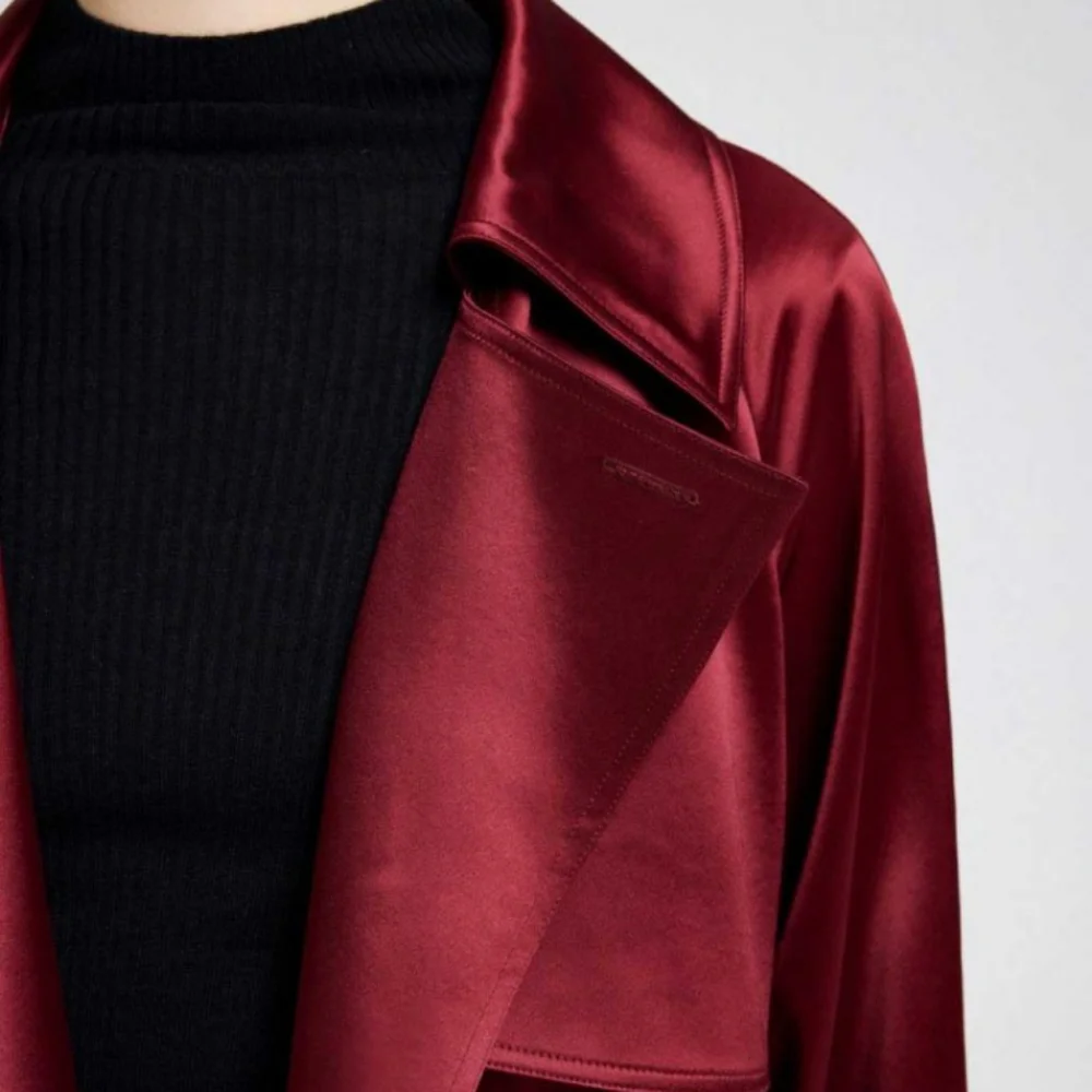 Lattelier Double-Breasted Trench Coat Size L - Picture 4 of 7